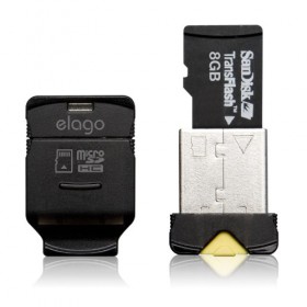 Картридер Elago Mobile Nano USB 2.0 microSDHC Card Black