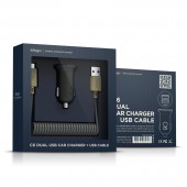 Автомобильная зарядка Elago USB Charger micro USB C6 Black 