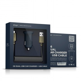 Автомобильная зарядка Elago USB Charger micro USB C6 Jean Indigo 