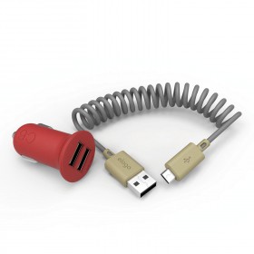 Автомобильная зарядка Elago USB Charger micro USB C6 Red 