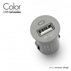 Автомобильная зарядка Elago Color USB Car Charger Gray
