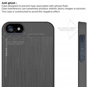 Чехол для iPhone 5 / 5s Elago S5 Outfit Matrix Aluminum Dark Grey