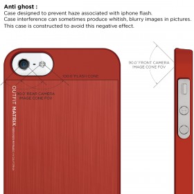Чехол для iPhone 5 / 5s Elago S5 Outfit Matrix Aluminum Red