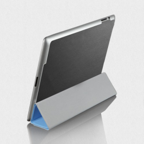 Защитная наклейка для iPad 4 SGP Skin Guard Set Series Leather Pattern Deep Black (SGP08860)