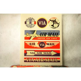 Набор винтажных наклеек Cavallini Par Avion