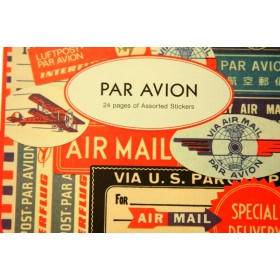 Набор винтажных наклеек Cavallini Par Avion